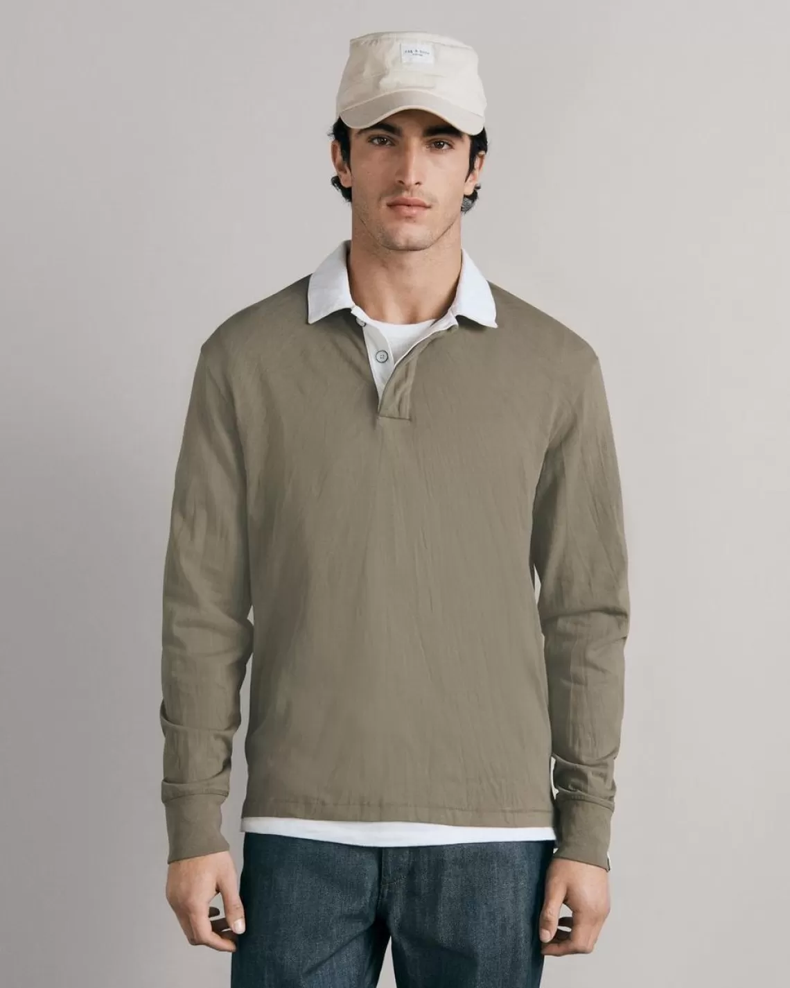 Rag & Bone Garment Dye Cotton Rugby | Polos